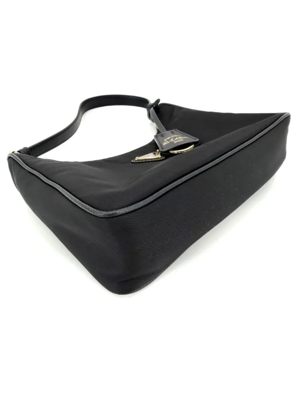 Prada Re Edition 2005 Re-Nylon Mini Bag Shoulder Nylon Black Gold